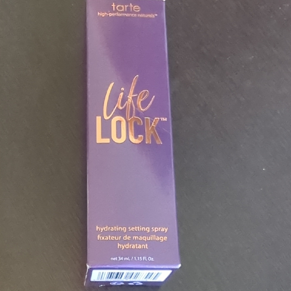 Tarte Life Lock Setting Spray in Purple and Gold